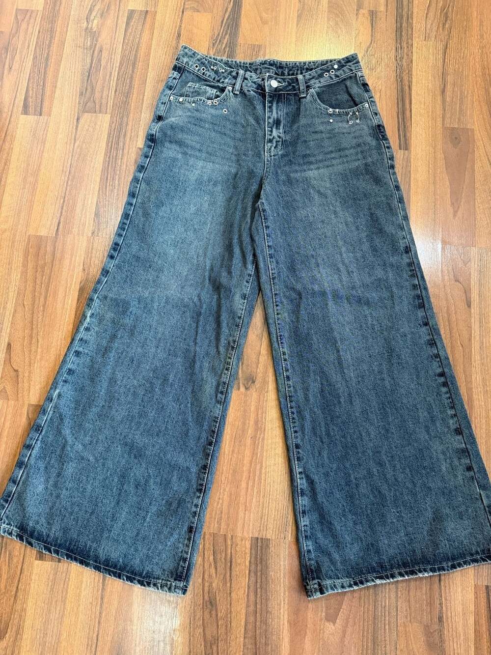 Dazy Wide Leg Jeans Size XL Dark Wash Denim